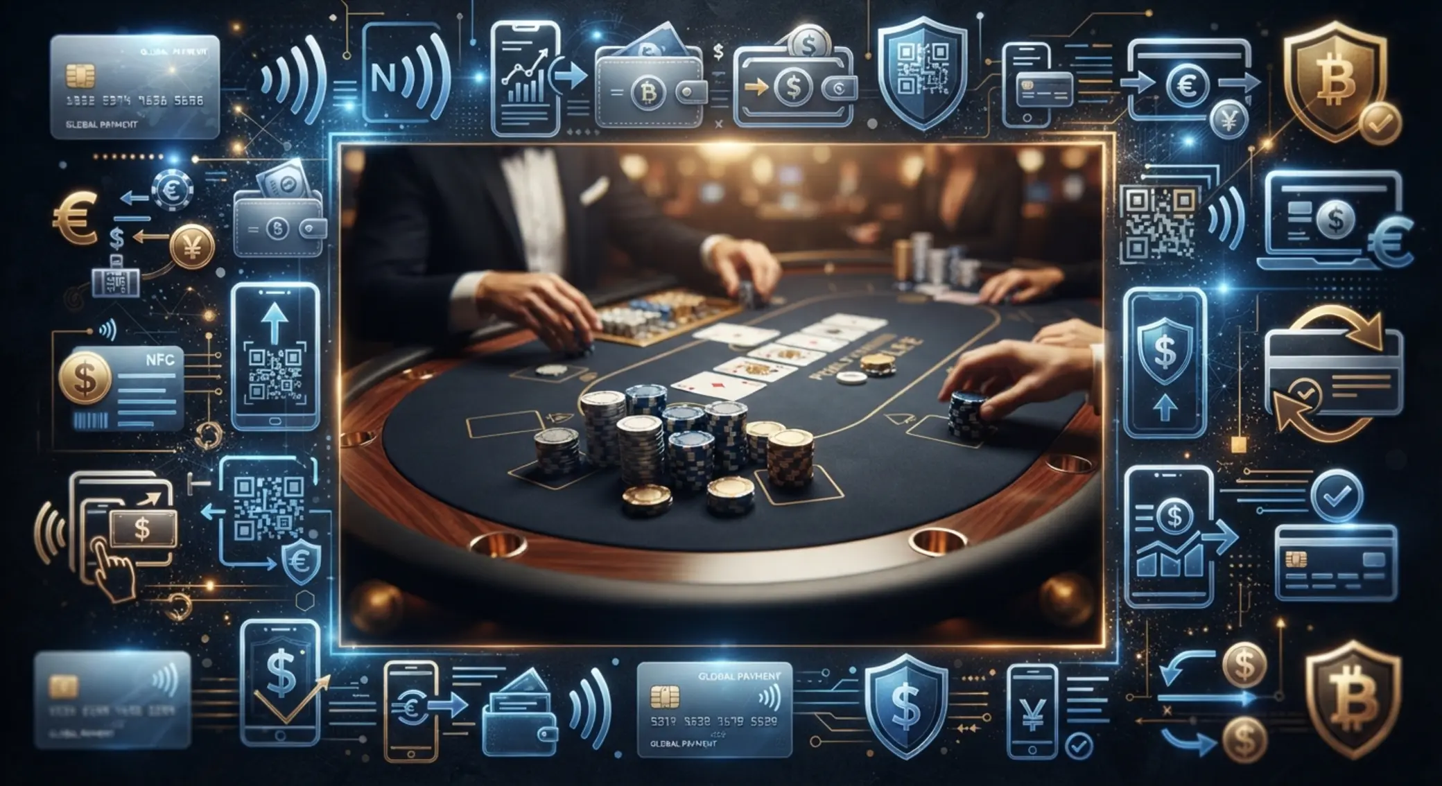 Alternativas de pago para mesas en vivo Métodos de pago genéricos alrededor de una mesa de juego en vivo